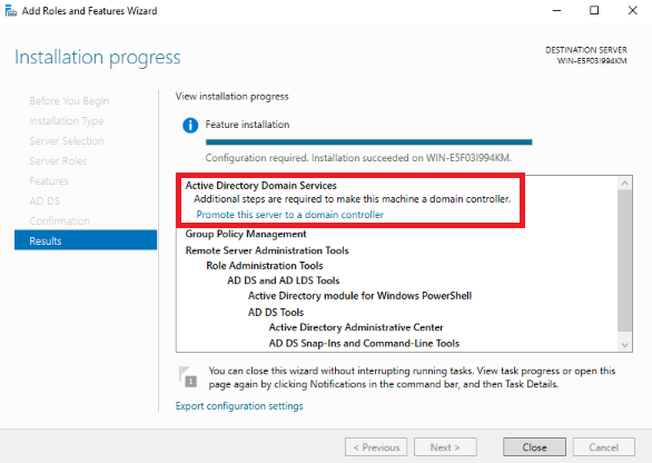 Installation Progress